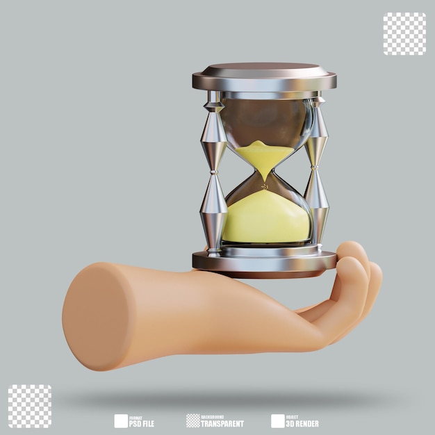 3D Illustration Hourglass 3