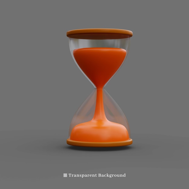 PSD 3d illustration hourglass