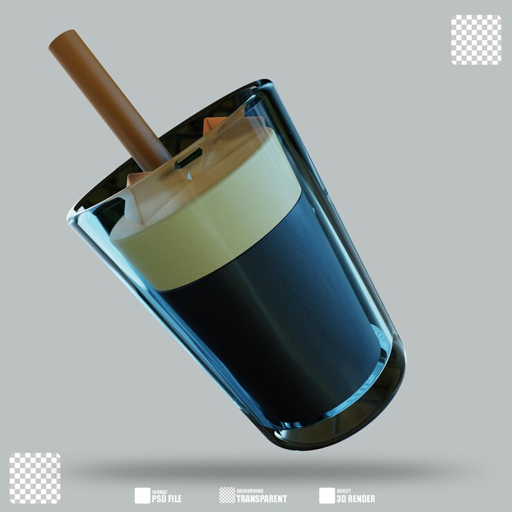 PSD 3d-иллюстрация кофе со льдом 2