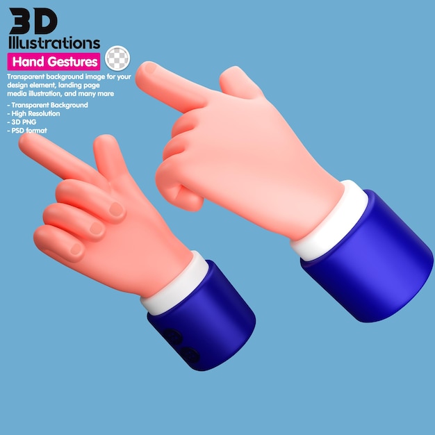 3D иллюстрация Иконка руки