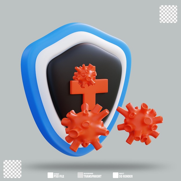 3D 일러스트 면역 체계 3