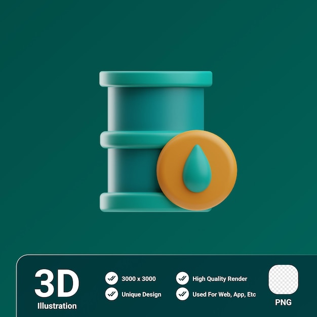 PSD 3d illustration industry container