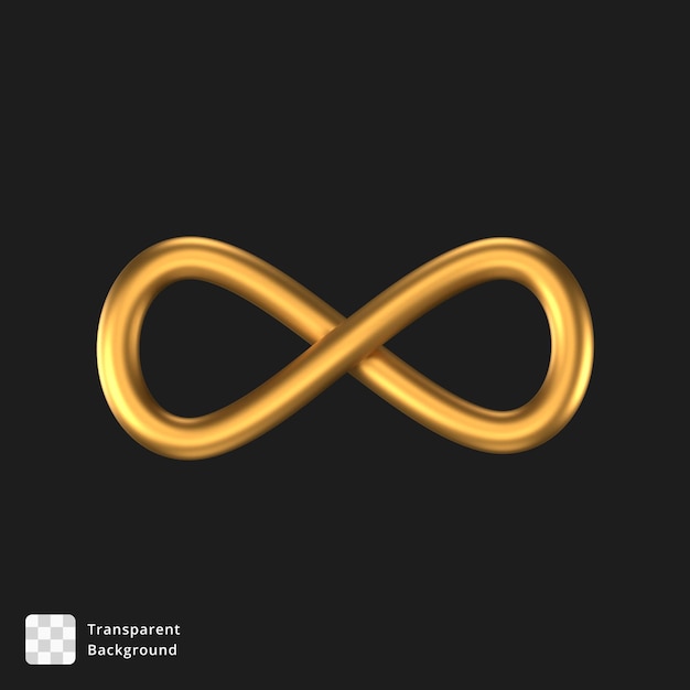 PSD 3d illustration of an infinity sign