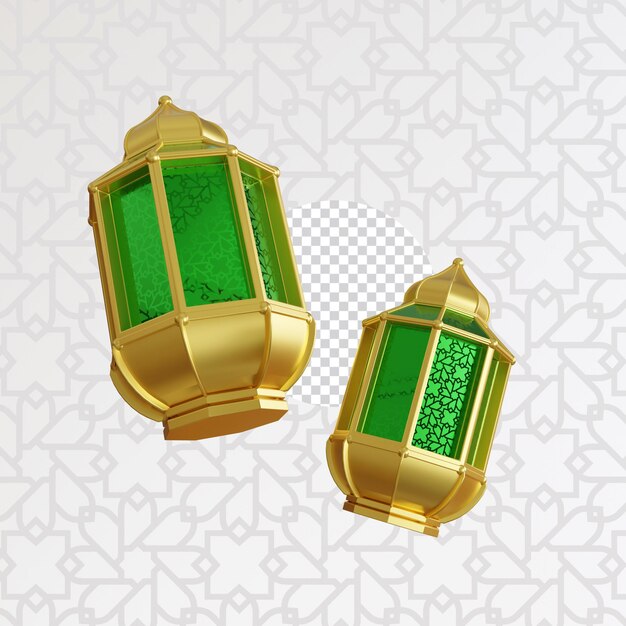 3d illustration of islamic lantern