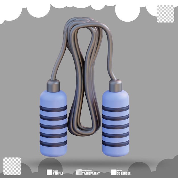 PSD 3d illustration of jump rope 2