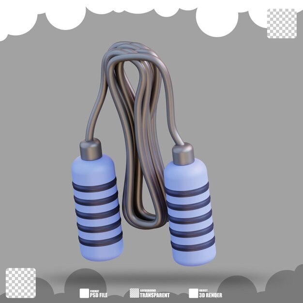 3d illustration of jump rope 2