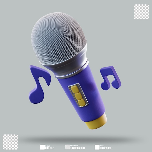 3D Illustration Karaoke 3