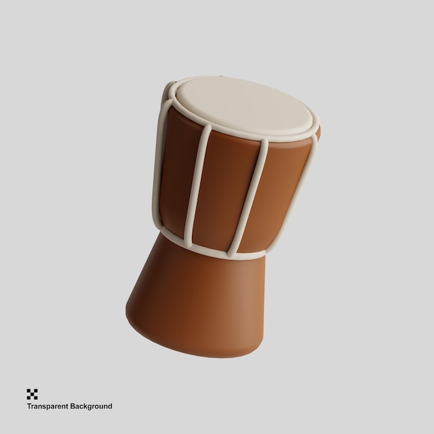 PSD a 3d illustration of a kendang a traditional indonesian drum instrument