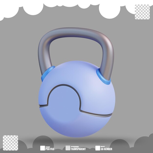 PSD 3d illustration kettlebells 2