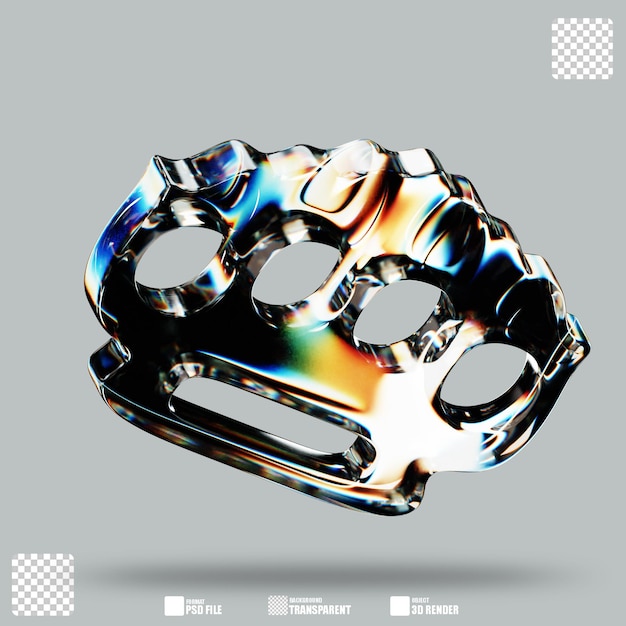 Illustrazione 3d knuckle glass dispersion 2