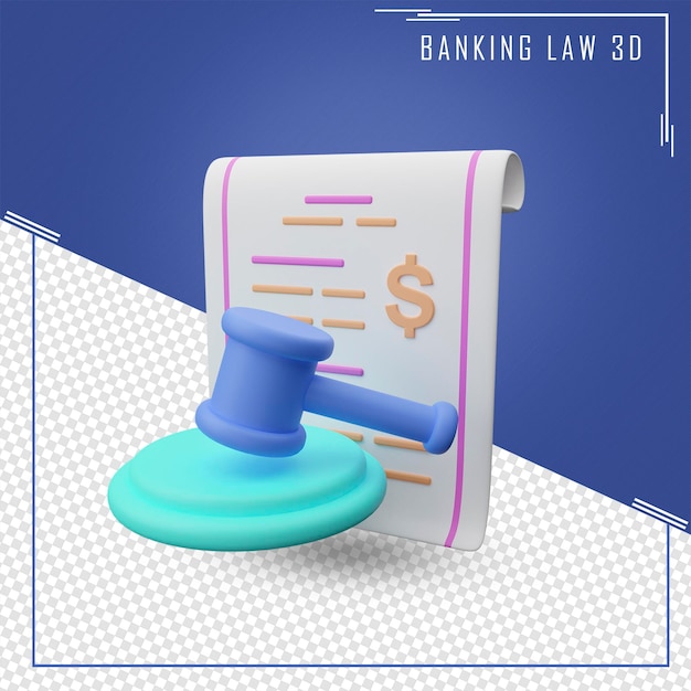 3D иллюстрации Юридическая помощь. Правовое положение банков