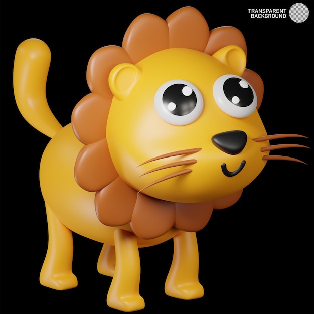 3d illustration of lion