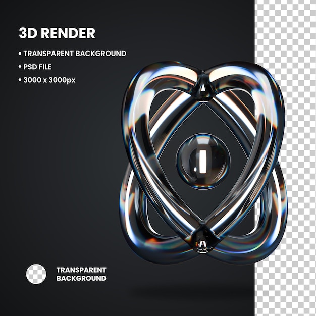 3D illustration Loop Abstract Shape 2