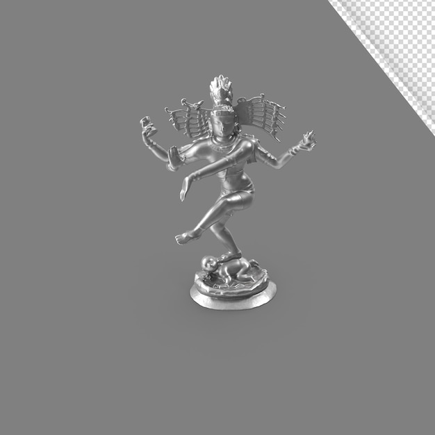 3D illustration of lord shiva with transparent background