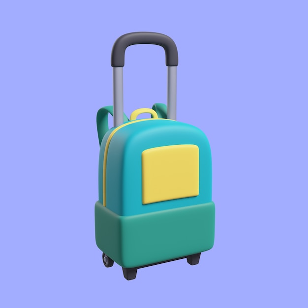 PSD 3d illustration of luggage