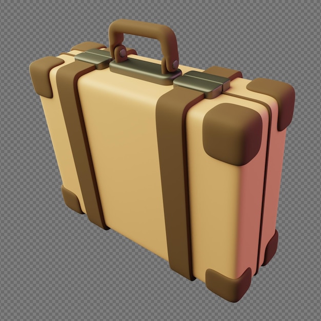 3D illustration of luggage