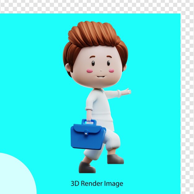 PSD 3d illustration of male medical doctor