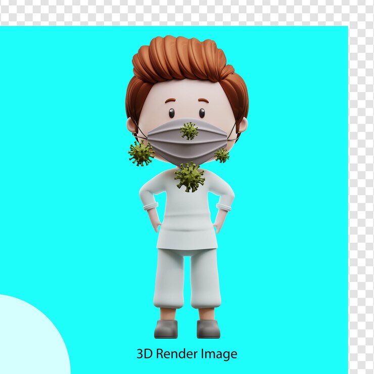 PSD 3d illustration of male medical doctor
