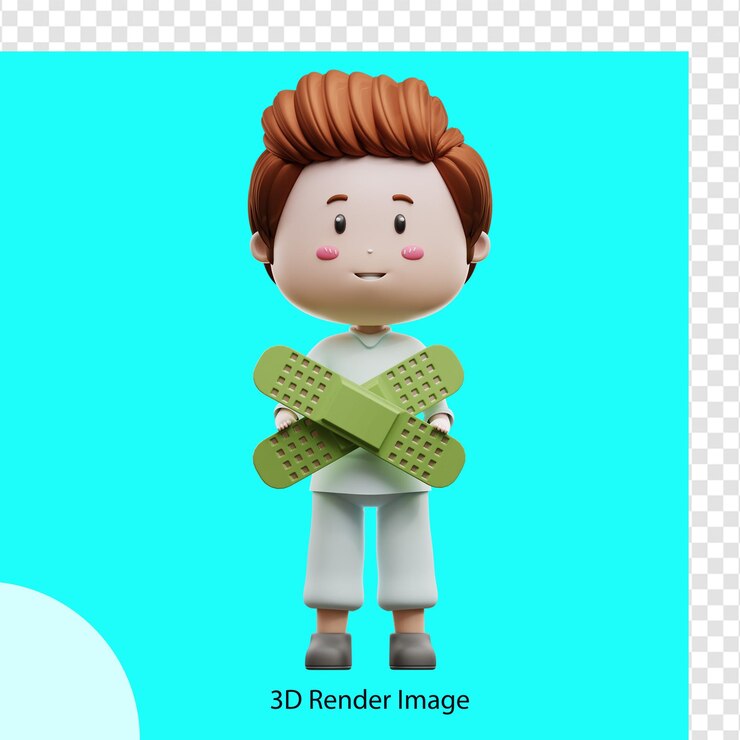 PSD 3d illustration of male medical doctor