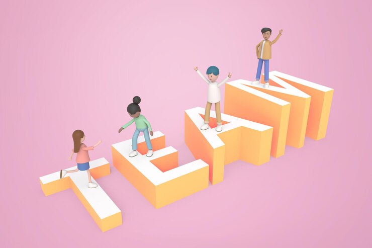 PSD 3d illustration of man talking to a professional salesman