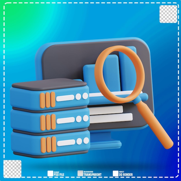 3d illustration of management file analysis 3