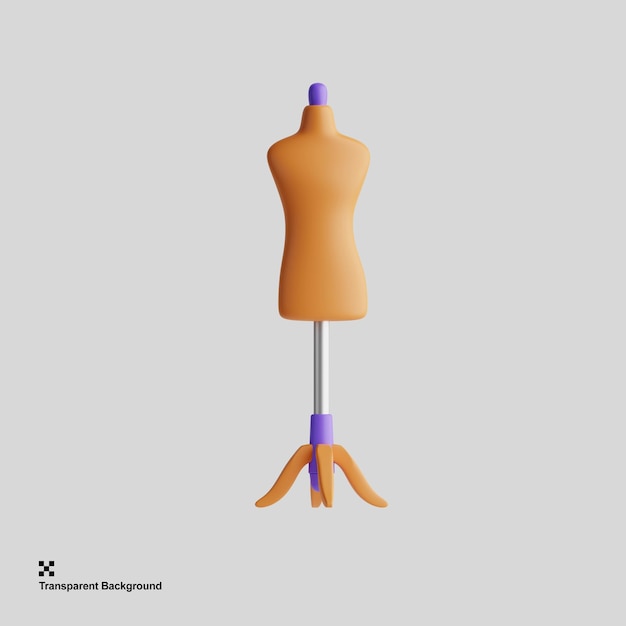 3d illustration of a mannequin used for fitting and displaying garments