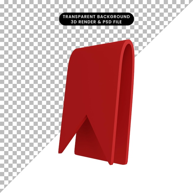 3d illustration of marker book icon