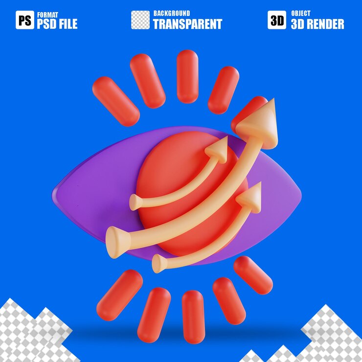PSD 3d illustration market watch 3 suitable for digital marketing