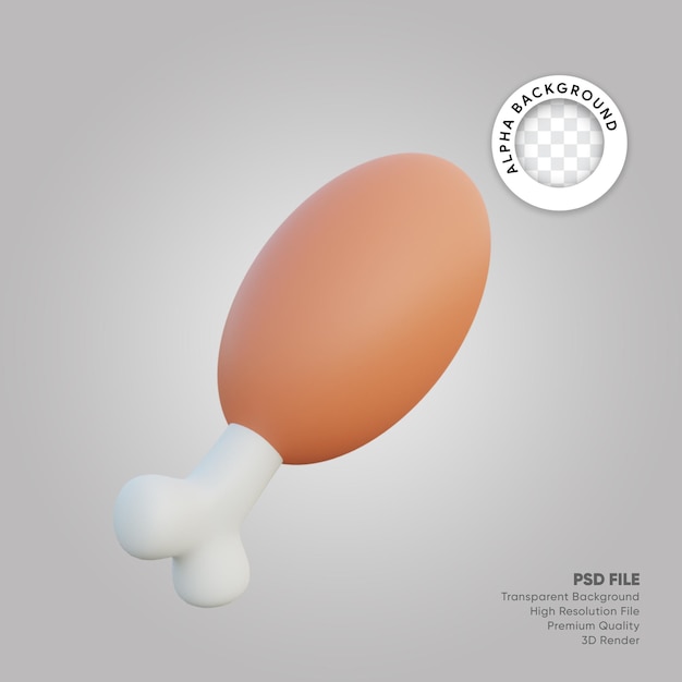 3d illustration meat