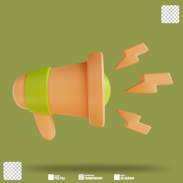 3D 일러스트 확성기