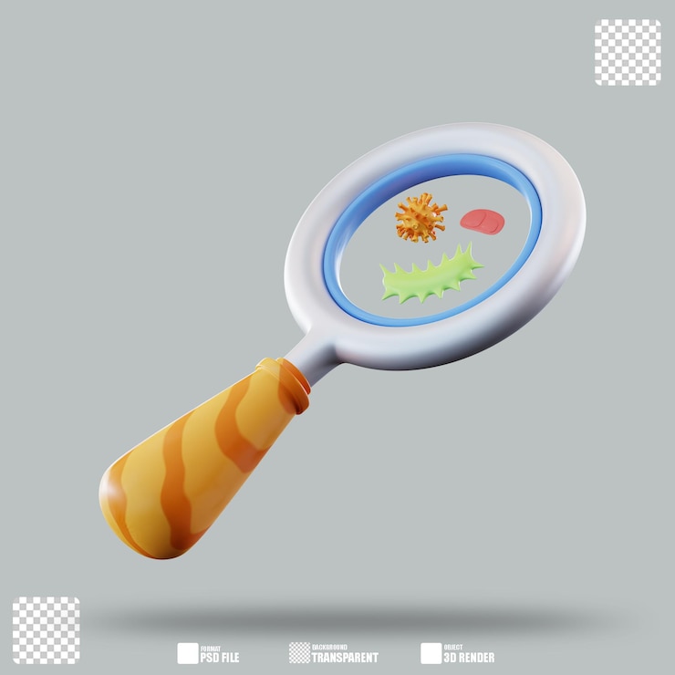 PSD 3d illustration micro biology 2