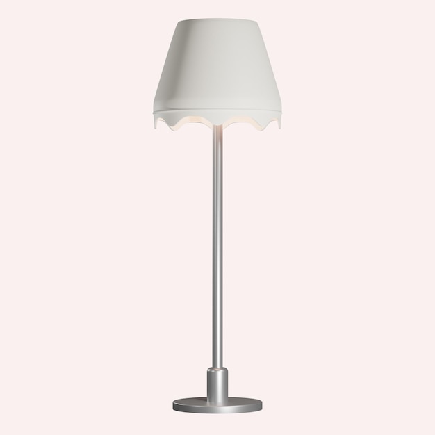 PSD illustrazione 3d di una lampada da notte minimalista