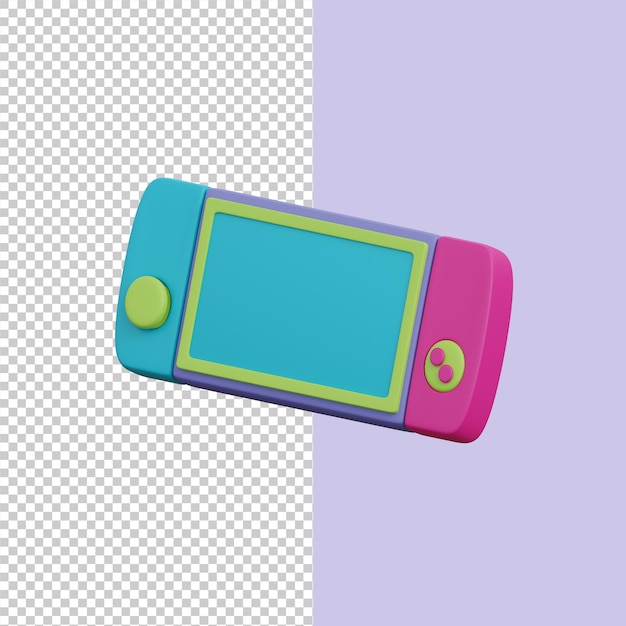 PSD 3d illustration of modern gameboy