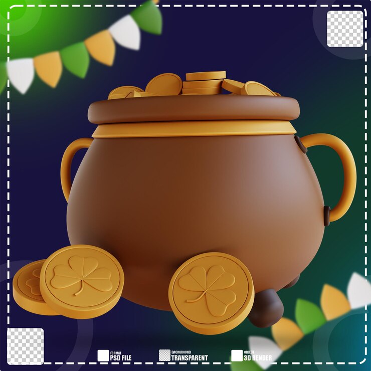 PSD 3d illustration of money barrel 2