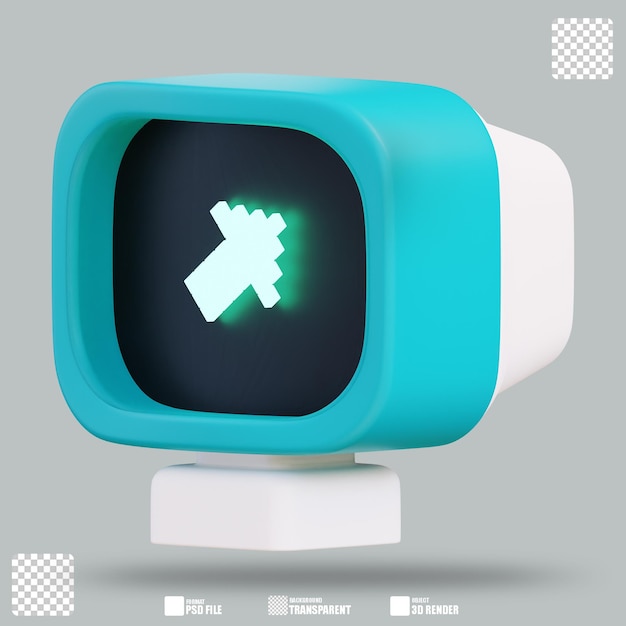 3D Illustration Monitor 2