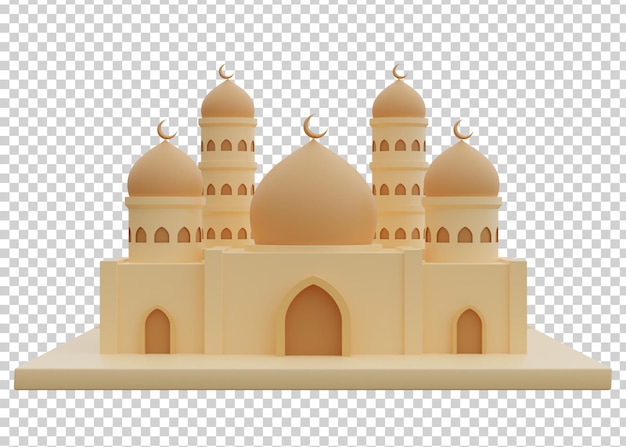 PSD 3d illustration mosque