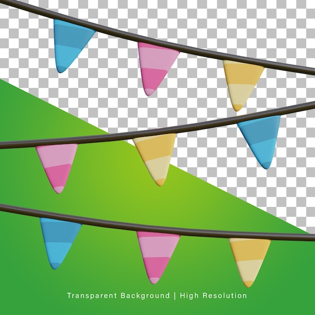 3d illustration of new year party ornament