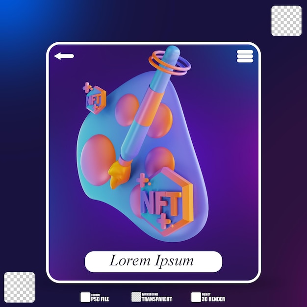 3d illustration nft color palette 2