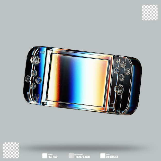 PSD 3d illustration nintendo switch glass dispersion 2