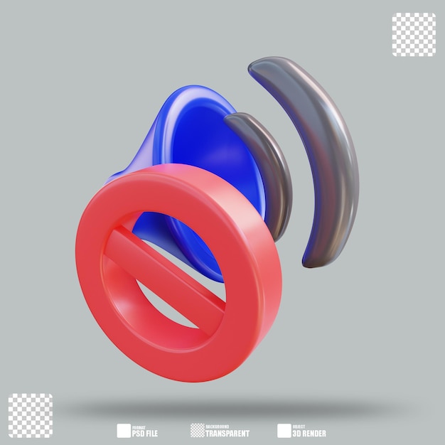 3D 일러스트 소리 없음 3