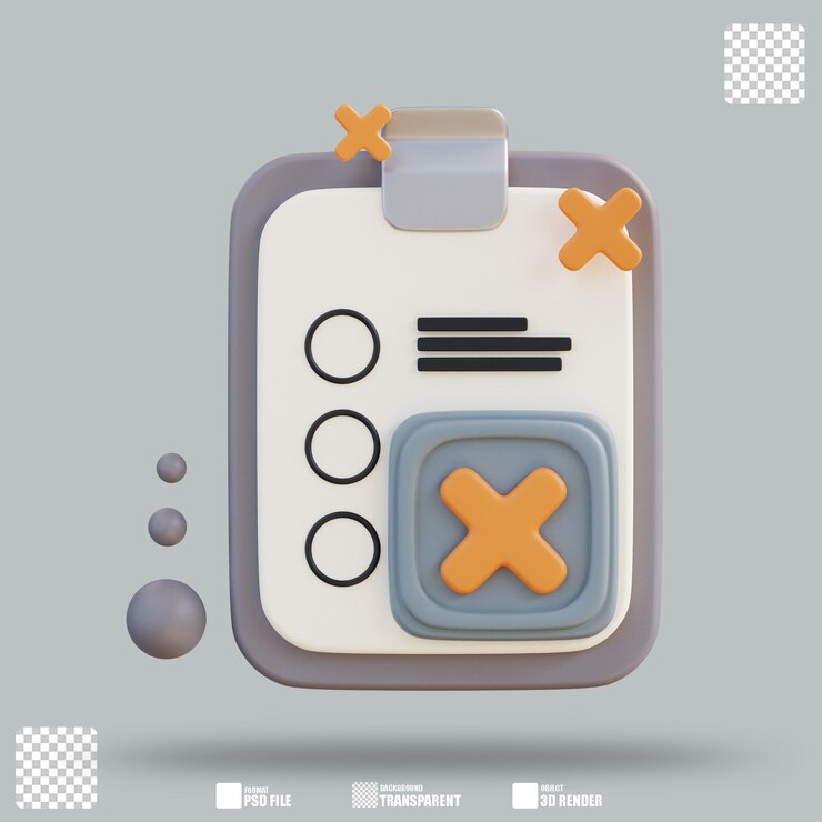 PSD 3d иллюстрация нет задачи