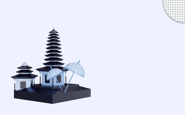 ニュピバリ沈黙の日の3Dイラスト