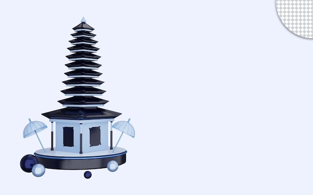 3d illustration of nyepi bali silence day