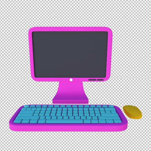 Computer dell'oggetto dell'illustrazione 3d