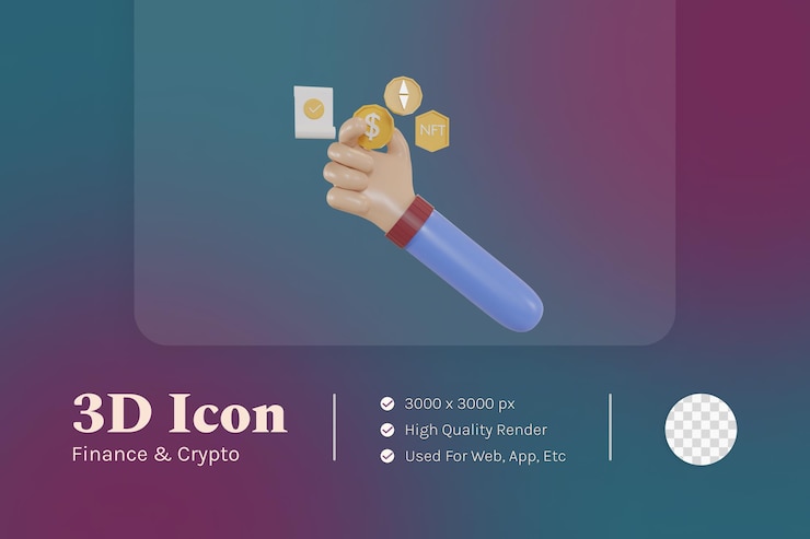 PSD 3d illustration object icon finance