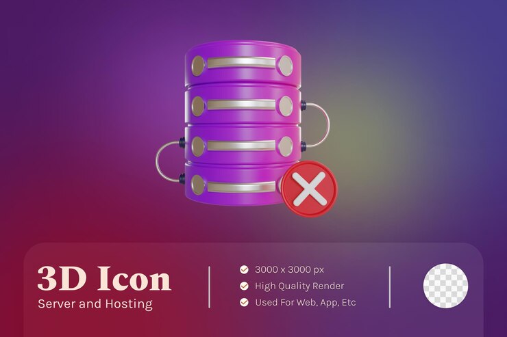 PSD 3d illustration object icon server