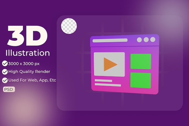3dイラストレーションオブジェクトアイコンソーシャルメディアwebアプリの情報グラフィックなどに使用できます