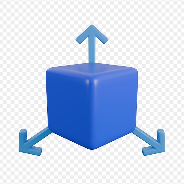 3d illustration of 3d cube