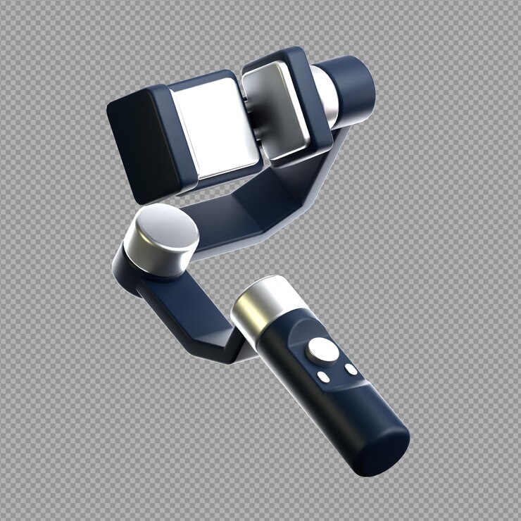 PSD 3d illustration of a binocular with stand or video camera used to shoot videos and to enlarge images