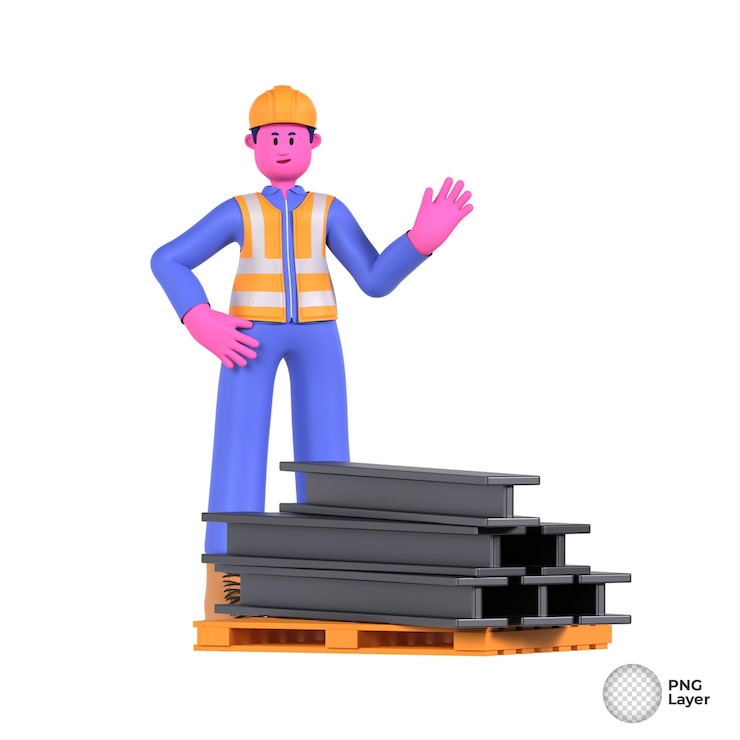 PSD 3d illustration of a person holdin